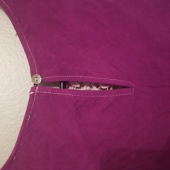 Purple Boho Lace Tie Dye Sleeveless Blouse - Picture 7 of 8